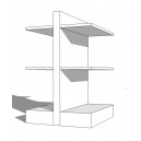 Scaffalatura da negozio modulo centrale  Base 30 Altezza 140